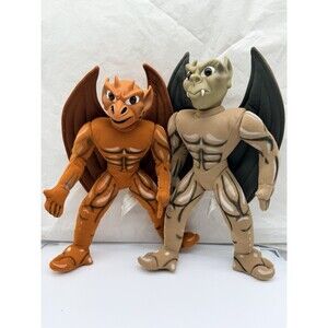 Vintage 1995 Gargoyles Of The City Plush Toys Set Of Two Street Players Toys 12”